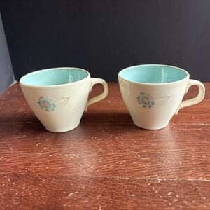 Vintage Taylor Smith Taylor Ever Yours Boutonniere Mug Ceramic Teacups Set Of 2